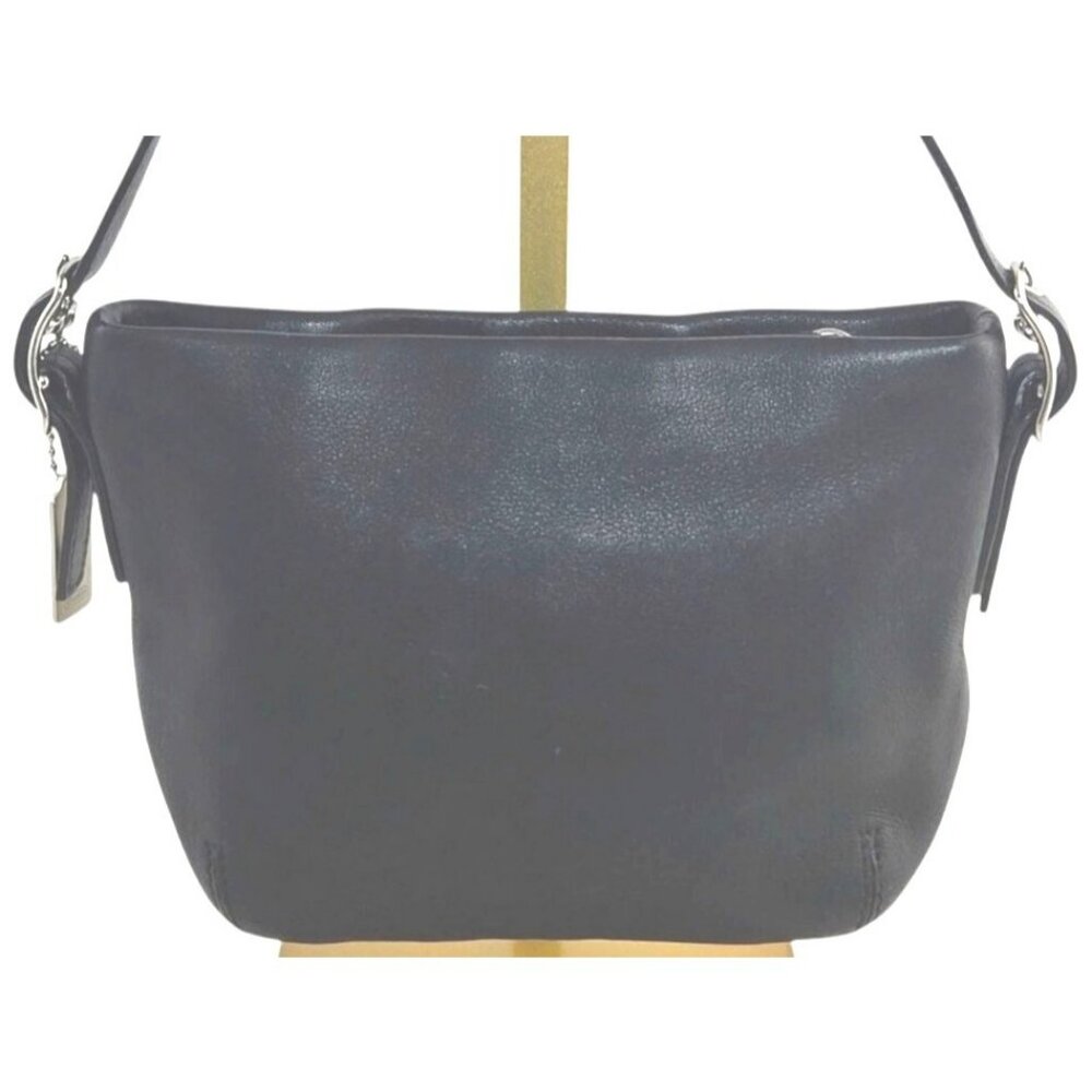 Vintage Y2K Coach Legacy Mini Dufflette Black Leather  Metal Hangtag Signature - Picture 2 of 11